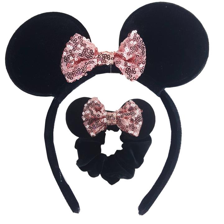 ست تل و کش مو دخترانه دیزنی مدل Minnie Mouse مجموعه 2 عددی